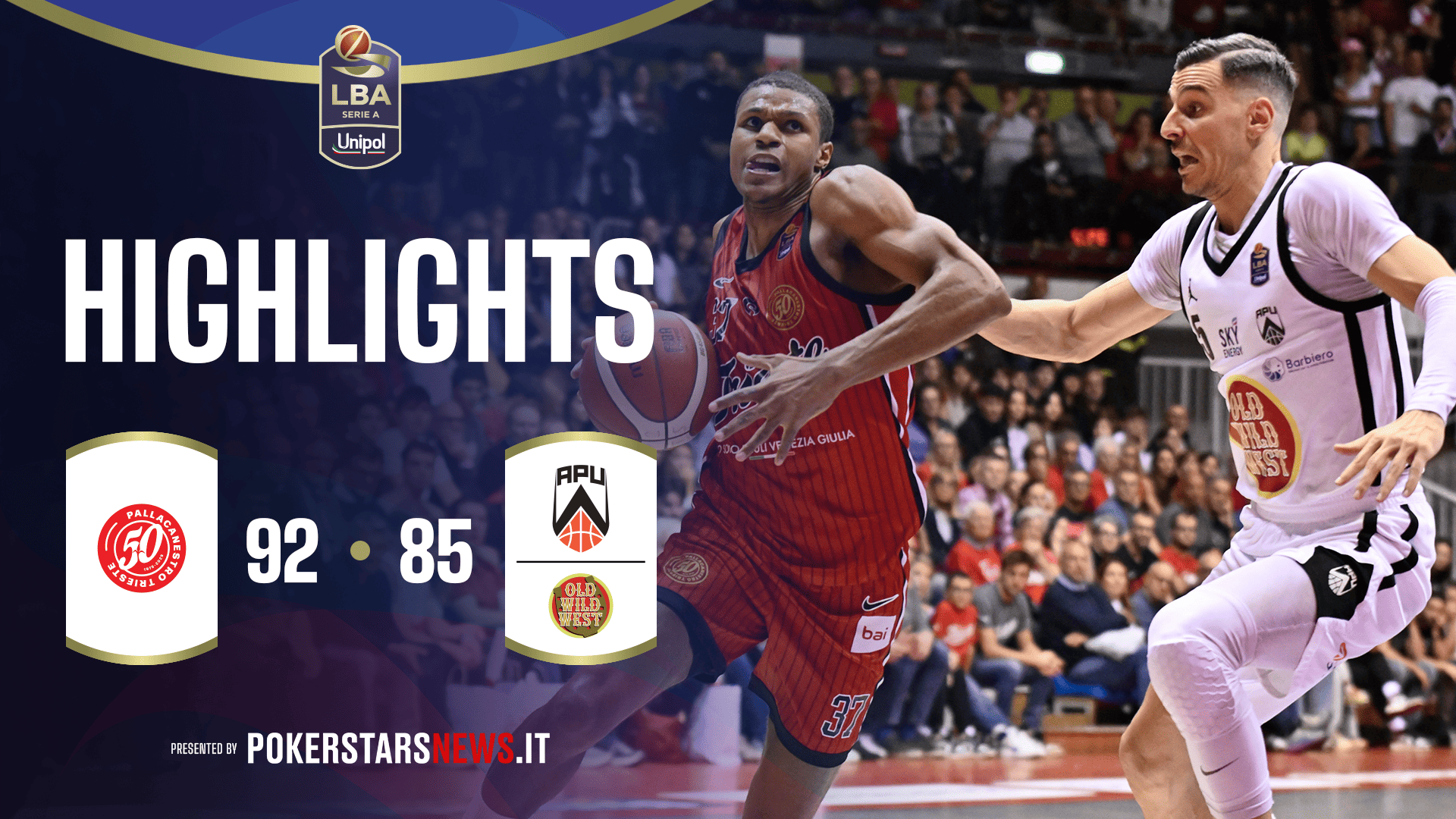 immagine - Pallacanestro Trieste - APU Old Wild West Udine | PokerstarsNews Highlights Serie A Unipol 2025/2026